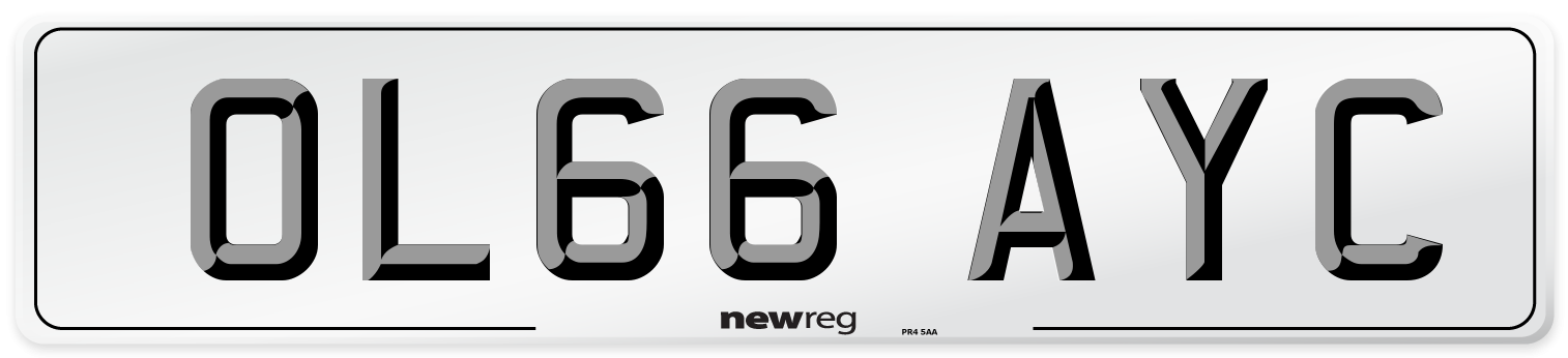 OL66 AYC Number Plate from New Reg
